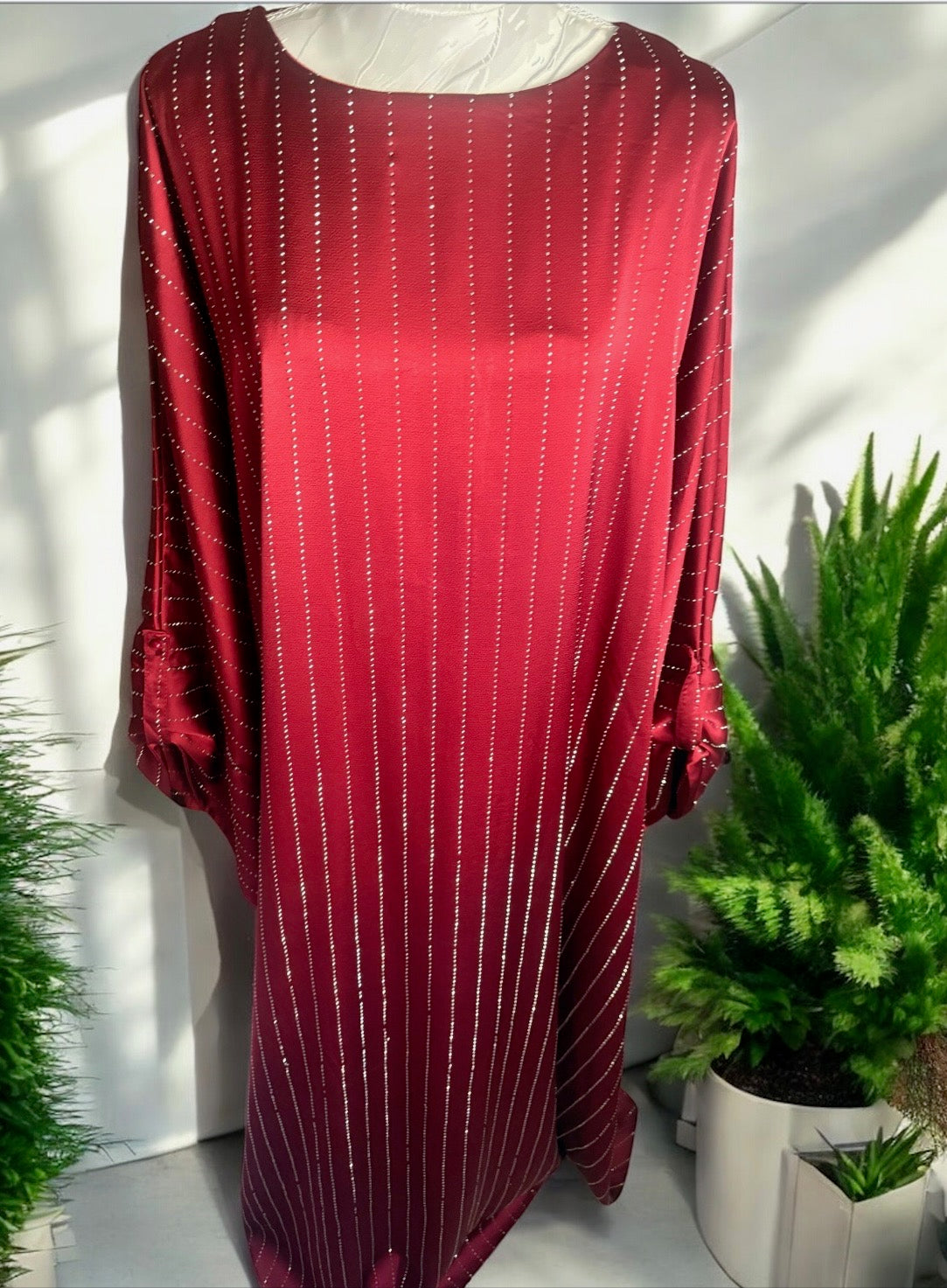 Abaya élégante à strass