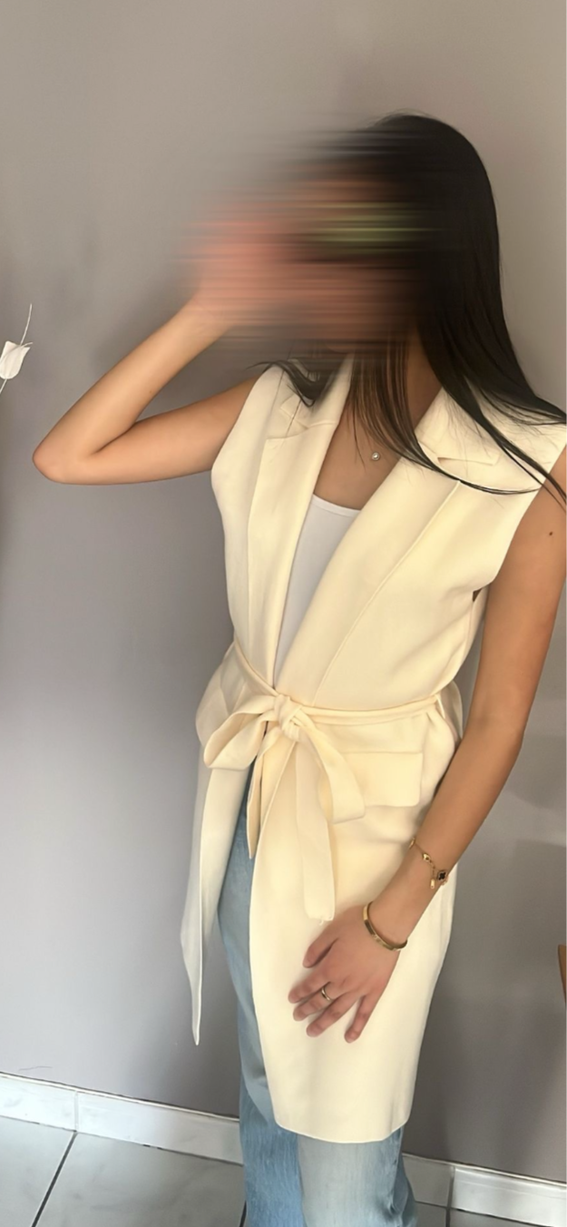 Long gilet sans manche