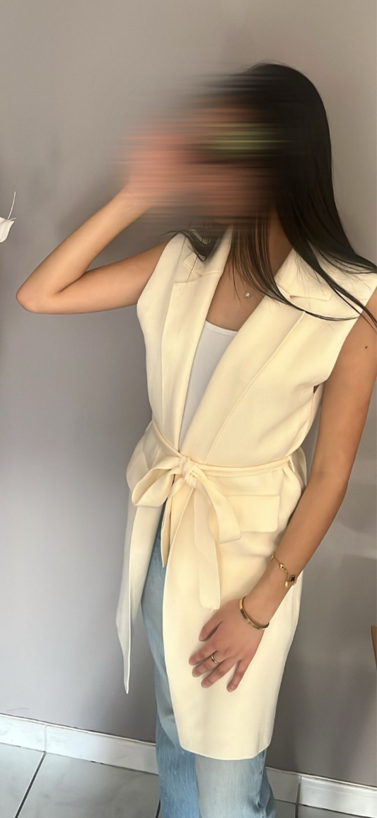 Long gilet sans manche