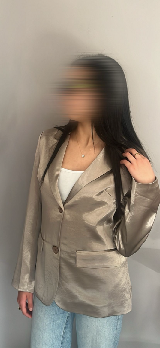 Blazer satiné élégant